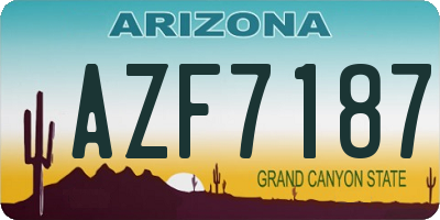 AZ license plate AZF7187