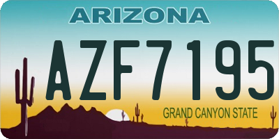 AZ license plate AZF7195