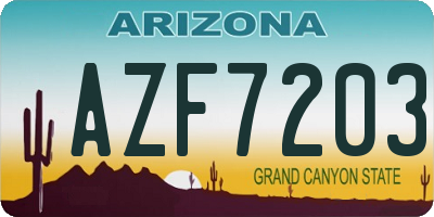 AZ license plate AZF7203