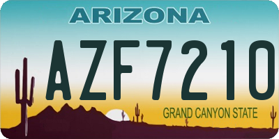 AZ license plate AZF7210