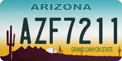 AZ license plate AZF7211
