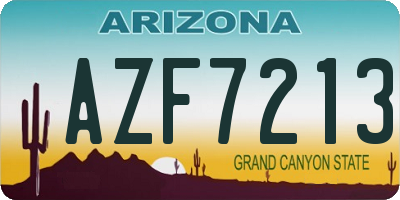 AZ license plate AZF7213