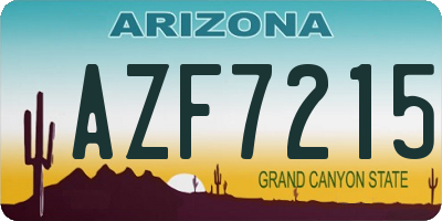 AZ license plate AZF7215