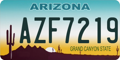 AZ license plate AZF7219