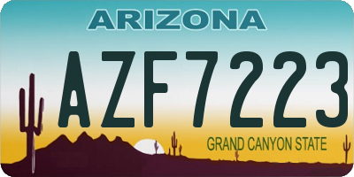 AZ license plate AZF7223