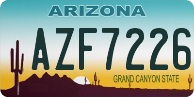 AZ license plate AZF7226