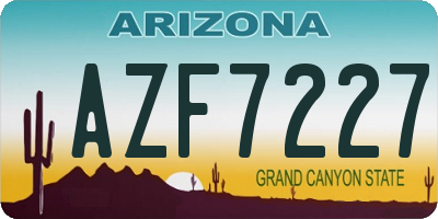 AZ license plate AZF7227