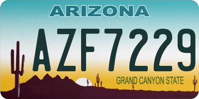 AZ license plate AZF7229