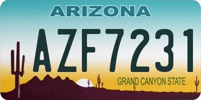 AZ license plate AZF7231