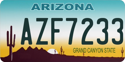 AZ license plate AZF7233