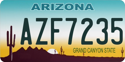 AZ license plate AZF7235
