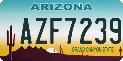 AZ license plate AZF7239