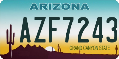 AZ license plate AZF7243