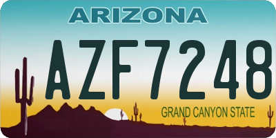 AZ license plate AZF7248