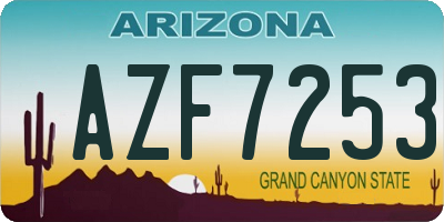 AZ license plate AZF7253