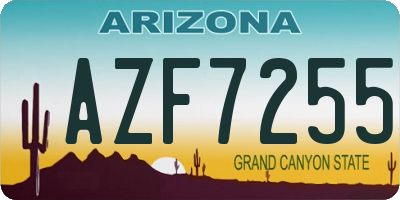 AZ license plate AZF7255