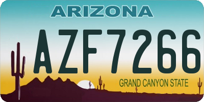 AZ license plate AZF7266