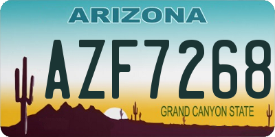 AZ license plate AZF7268