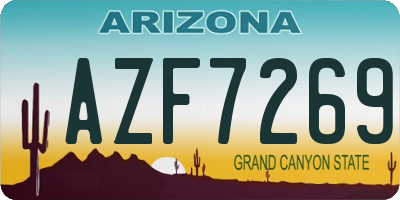 AZ license plate AZF7269