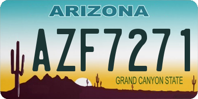 AZ license plate AZF7271