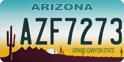 AZ license plate AZF7273