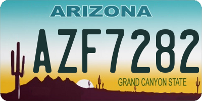 AZ license plate AZF7282