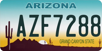 AZ license plate AZF7288