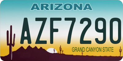 AZ license plate AZF7290