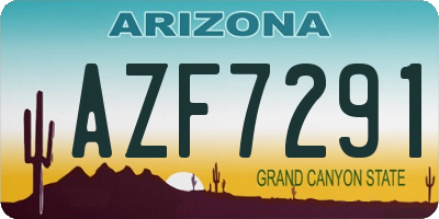 AZ license plate AZF7291