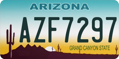 AZ license plate AZF7297