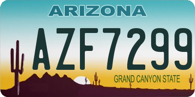 AZ license plate AZF7299