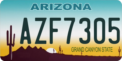 AZ license plate AZF7305