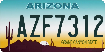 AZ license plate AZF7312