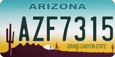 AZ license plate AZF7315