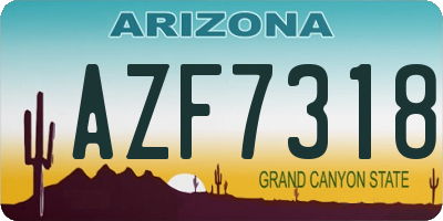AZ license plate AZF7318