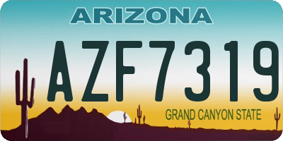 AZ license plate AZF7319