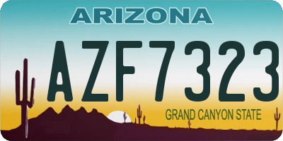 AZ license plate AZF7323