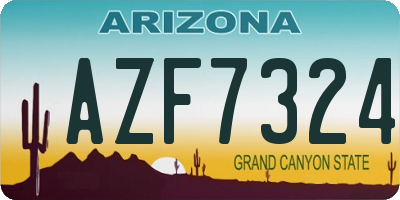 AZ license plate AZF7324