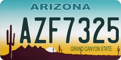 AZ license plate AZF7325