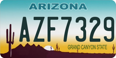 AZ license plate AZF7329