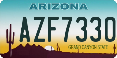 AZ license plate AZF7330