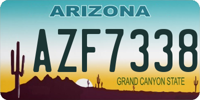 AZ license plate AZF7338