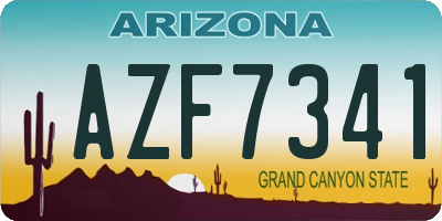 AZ license plate AZF7341