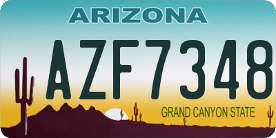 AZ license plate AZF7348