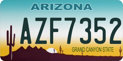 AZ license plate AZF7352
