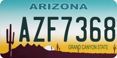 AZ license plate AZF7368