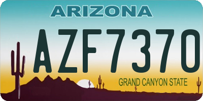 AZ license plate AZF7370