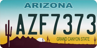AZ license plate AZF7373