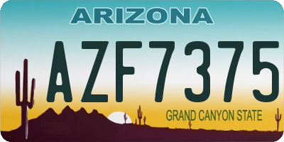 AZ license plate AZF7375
