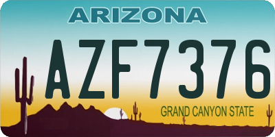AZ license plate AZF7376